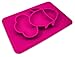 Table Placemat For Baby or Toddler. Silicone Large Size Dish. Booster Seat Dining Plate for Kids.(Magic Pink)