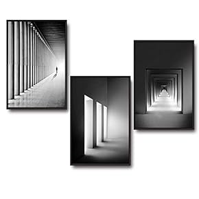 3 Piece Framed Canvas Wall Art for Living Room, Bedroom Buildings Theme Canvas Prints for Home Decoration Ready to Hang - 16"x24"x3 Panels