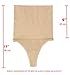 ShaperQueen102 Thong - Womens Waist Trainer Cincher High-Waist Girdle Sexy Body Shaper Slimming Tummy Control Panty Shapewear (Large, Nude)