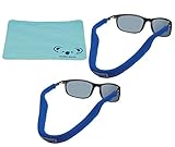 Koala Lifestyle Chums Floating Neoprene Eyewear Retainer Sunglass Strap | Eyeglass & Glasses Float | Water Sports Holder Keeper Lanyard | 2pk Bundle + Cloth