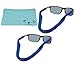 Chums Floating Neoprene Eyewear Retainer, Sunglass Strap, & Eyeglass Float | 2pk Bundle + Cloth, Royal Blue