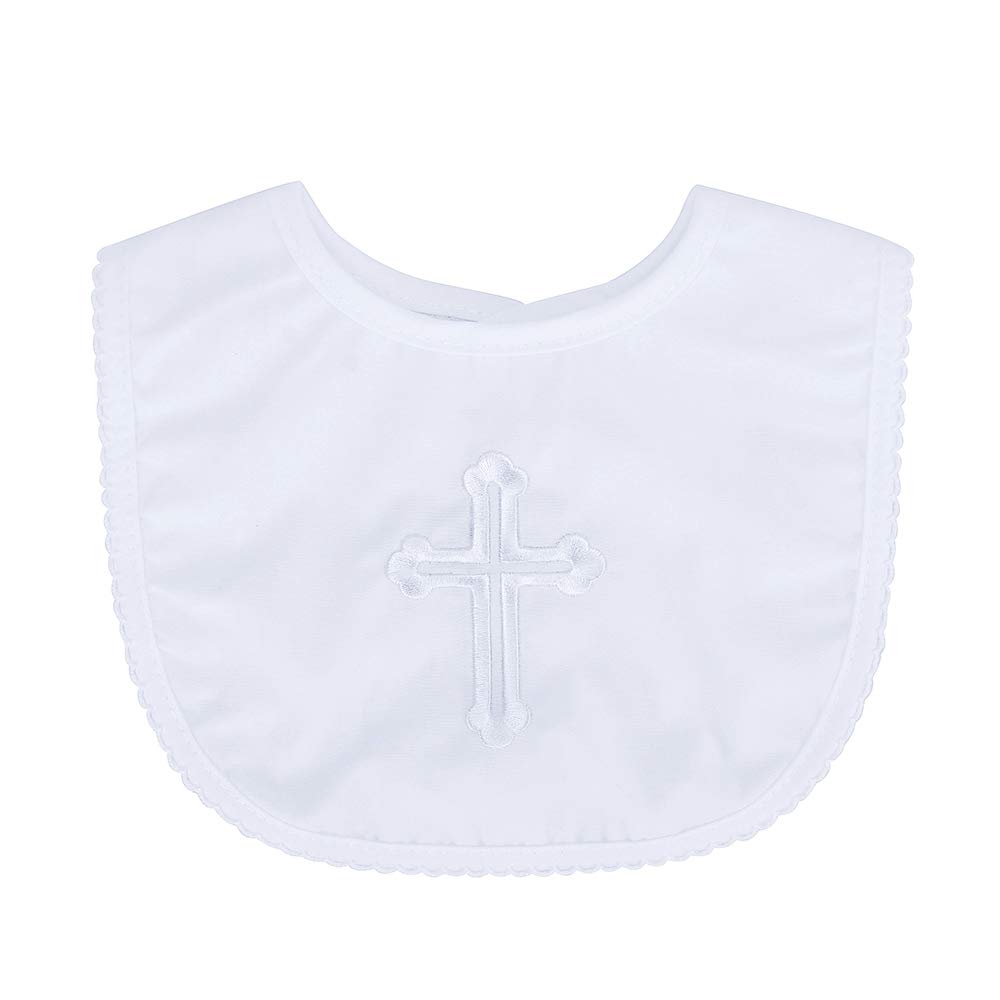 ESTAMICO ESTAMICO Infant Baby Boy's Girl's Christening Baptism Outfits Embroidered Cross Bib