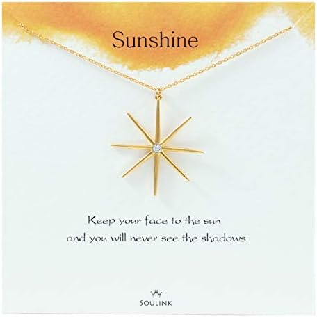 Sparkling Big Sun Sunshine Necklace Mother's Day Gifts Jewelry