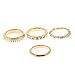 D EXCEED Silver or Gold Round Stacking Polished Band Crystal Ring Set for Women Size 6 7 8 9