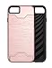 NAISU iPhone 7/8 Case, Card Slot Holder Kickstand Dual Layer Hybrid Protective Case with Brush Finish Back Cover for Apple iPhone 7/8 (4.7 Inch)-Rose Gold