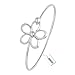 SENFAI Five-petals Bracelet and Bangle Can Open for Women (Silver)
