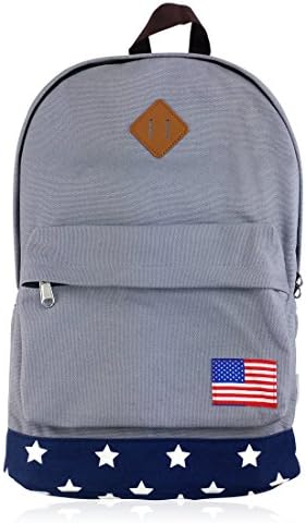 NICOSHINE NB0001S-2 Patriotic Canvas Backpack School Bag