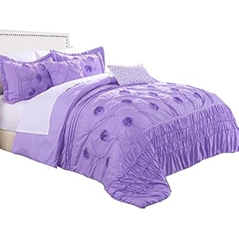 Amazon.com: Kayla Purple Teen bedding with 3D Flour