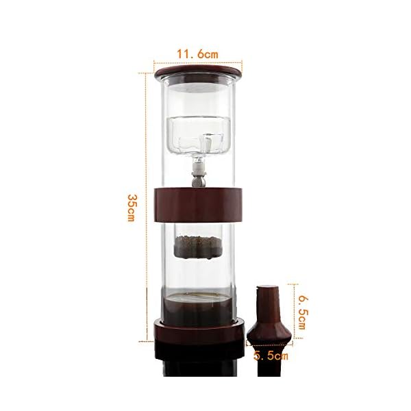 BaoYPP Ice Drip Kaffeemaschine Kaffee Kaltbrauentopf 500 Ml Glastopf EIS Tropfen Kaffeetopf Tropft Kaffeemaschine… – Bild 3