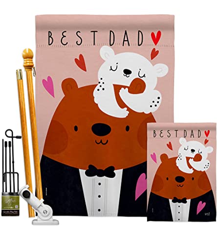 Angeleno Heritage My Best Dad Garden House Flag Kit Family Father Day Daddy Pap…