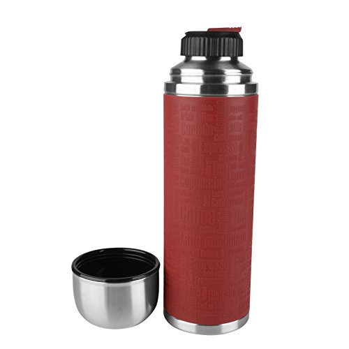 Emsa 515715 Senator Manschette Isolierflasche, Mobil genieÃen, 1,0 L, Safe Loc Verschluss, rot – Bild 3