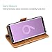 ProCase Genuine Leather Case for Galaxy Note 9, Vintage Wallet Folding Flip Case with Kickstand and Multiple Card Slots Magnetic Closure Protective Cover for Galaxy Note 9 (Brown)