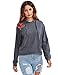 Romwe Women's Casual Floral Long Sleeve Pullovr Hoodie Knit Sweatshirt