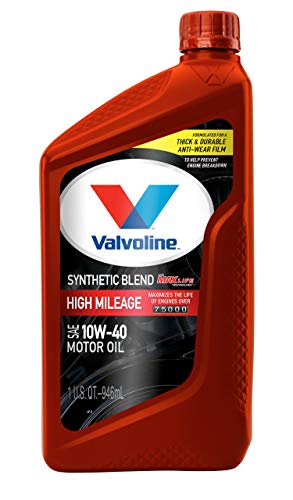 Valvoline  High Mileage with MaxLife  Technology SAE 10W-40 Synthetic Blend Motor Oil 1 QT