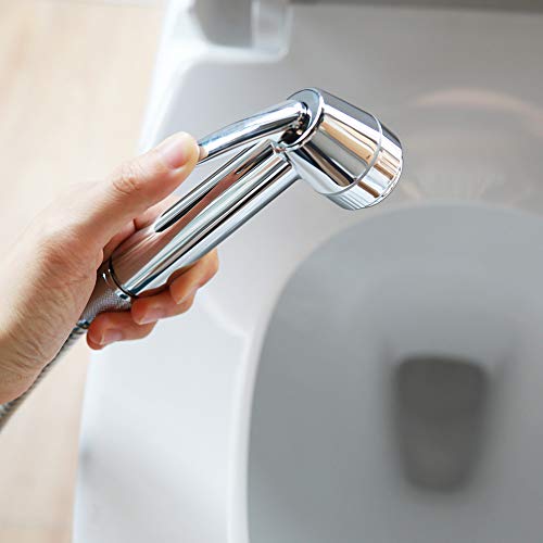 JOMOO Paperless Washing Shattaf Head, Handheld Bidet Sprayer for Toilet Diaper Sprayer with Wall Base and Hose, Bidet Spray Bottom Cleaner Spray