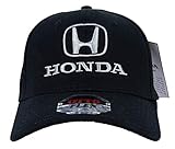HONDA LOGO Flexfit Fine Embroidered Fitted Cap Hat, Large/XL, Black