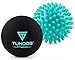 Spiky + Smooth Massage Ball Set (2) | Acupressure Provides Myofascial Release for Plantar Fasciitis | Deep Tissue Massaging Balls Relieve Trigger Point Tension in Back, Feet, Neck by Tunods Fitness