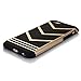 iPhone 6s/6 Plus Case, LOEV Non-Slip Grip iPhone 6s Plus Case, [Chevron Design] Slim Fit iPhone 6 Cover Protective Rubber Phone Case for Apple iPhone 6 Plus / 6s Plus 5.5 Inch - Gold & Black