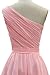 ORIENT BRIDE Women's One Shoulder Bridesmaid Dresses Short Prom Gown