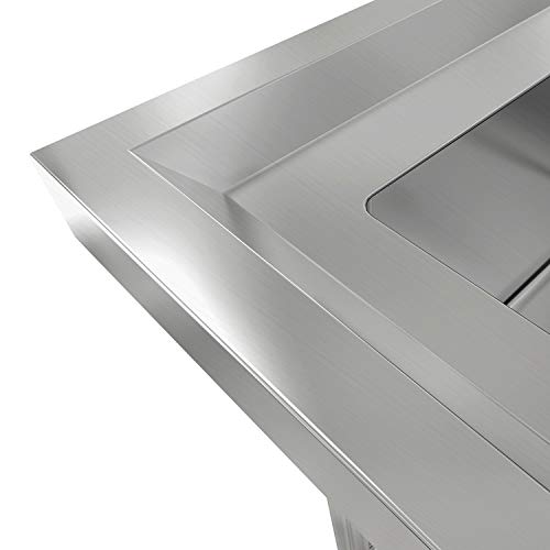 Bonnlo Commercial Stainless Steel Sink with Drainboard Heavy Duty Landry Sink Utility Tub for Outdoor, Laundry Room, Workshop, Basement, Garage, Kitchen（Tube Size: 18"L x 15.8" W x 8.8"D） - Thumbnail 6