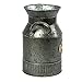 PHILPETY Shabby Chic Classy Designed Milk Can Galvanized Finish Metal Vase Country Rustic Primitive Decorative Flower Holder, 8.0