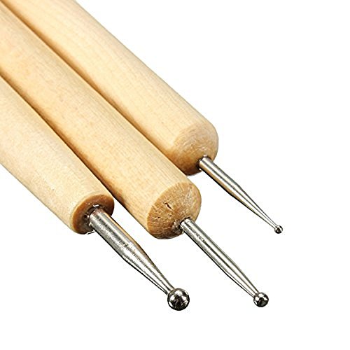 COMIART Ball Styluses Tool Set for Embossing Pattern Clay Sculpting