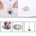 Flower Shape Shower Drain Sink Remover Hair Snare Hair Filter Chain Hook-Catcher Strainer for Bathroom, Kitchen, Drain Strainers 5-Pack