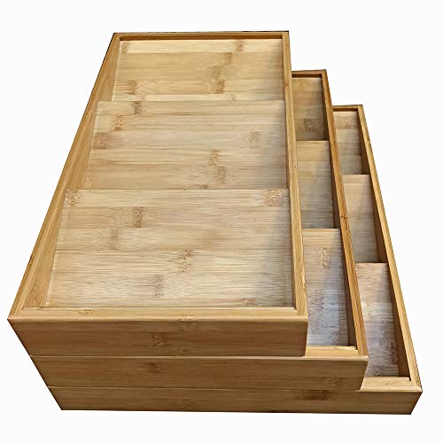 Simhoo Bamboo Spice rack In-Drawer Kitchen Cabinet Spice 12 Bottle Holder for Storage/Organizer 3-Tier - Thumbnail 4
