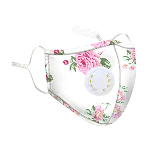 Wendeyipi 1PCS Reusable Dustproof Bandana Cotton, Scarf Face Cotton Neck Gaiter with 10pcs Carbon Filters