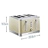 Russell Hobbs 24384 Cream Inspire 4 Slice Toaster, Wide Slot with Lift and Look Feature, High Gloss Chrome Accents, 1800…