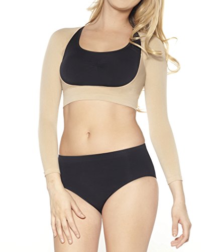 Ahh By Rhonda Shear Women's Plus Size Seamless Arm Shaper, Nude, L