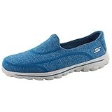 Skechers Performance Women's Go Walk 2 Super Sock 2 Goga Mat Slip-On Shoe, Blue 2, 9.5 M US