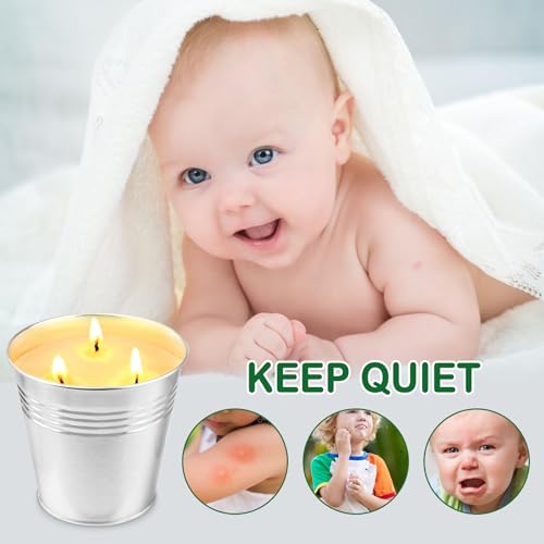 Citronella Candle Outdoor Large 2 x 15oz Natural Soy Wax | Outdoor Candles - Citronella Candle Garden with 3 Wick Citronella Fragrance Candle Indoor Best Gift for Camping Picnic