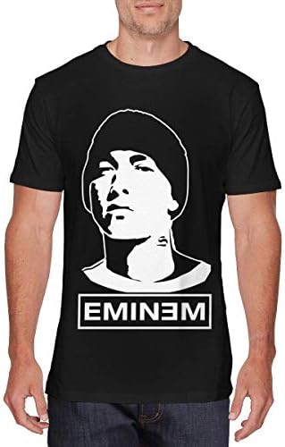 PEGGYNCO Mens Particular Eminem Tees Black
