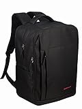 SANYA K Laptop Backpack for Men, Women & Teens – Backcountry Knapsack Bag for Travel Domestic & Abroad, black