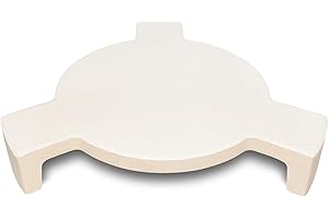 Quantfire 15.5" Plate Setter Heat Deflector for Medium Big Green Egg, Ceramic Pizza Stone Smoking Stone Big Green Egg ConvEGG