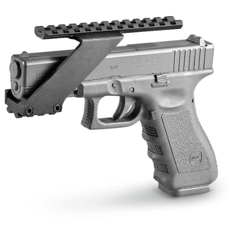 Ultimate Arms Gear Tactical Precision Machined Aluminum No Gunsmithing Weaver Picatinny Top & Bottom Rail Pistol Handgun Scope Mount for Sights , Lasers , Lights and Accessories Fits HK Heckler & Koch H&K HK45 P30 P30L P2000 Pistols with Front Accessories