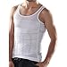 TopTie Men's Slimming Body Shaper Compression Shirt, Shapewear Sculpting Vest Muscle Tank-White-L