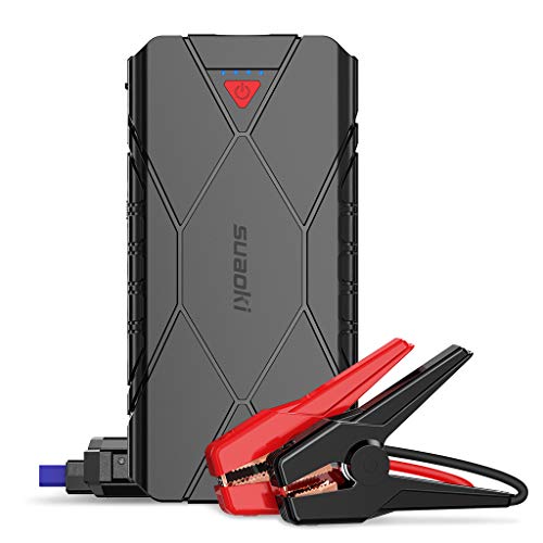 SUAOKI 1200A Peak Car Jump Starter Portable Battery Pack 16000mAh (up to 7.0L Gas or 5.0L Diesel Engine) 12V Battery Booster with Type-C In/Out and Quick Charge 3.0 Ports for Vehicles SUV Trucks (U18)
