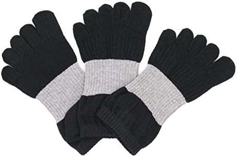 3 Pairs Men's Toe Socks Lightweight Breathable Black
