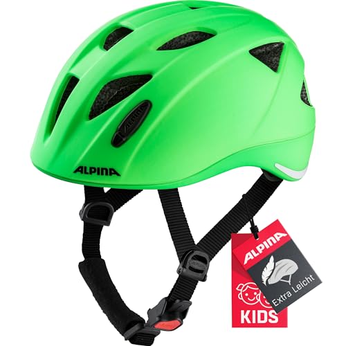 ALPINA Ximo L.E. Kinderfahrradhelm, Green matt, 45-49 cm