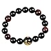 Areke 12mm Mens Glass Beads Bracelet Unisex Dragon King Pattern Beaded Stretch Bracelets