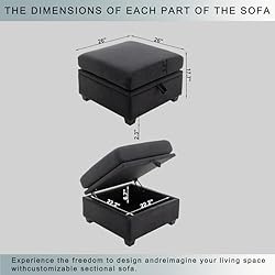 Nixorien Modular Sectional Couch Sofa,Convertible