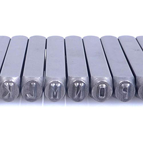 Gift2U 36pcs Metal Stamps Letter and Number Stamp Kit, Iron Uppercase Stamps Punch Press Tool for Imprinting on Metal Jewelry Leather Wood
