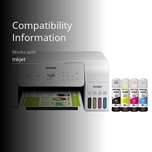 Epson EcoTank ET-2720 Wireless Color All-in-One Supertank Printer with Scanner and Copier - White