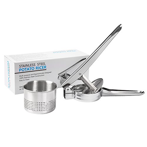 Siasky Stainless Steel Potato Ricer and Masher, Premium Food Presser for Making of Grapes, Lemon, Apples and Other Fruit Juices
