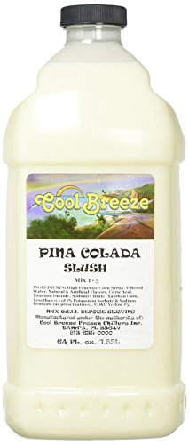 Cool Breeze Beverages Ready to Use Slush Mix - Pina Colada - 1/2 Gallon