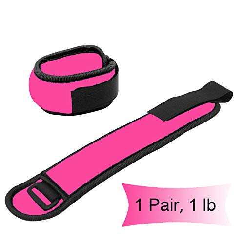 Wesoke Durable Ankle/Wrist Weights, Adjustable Straps, Mini Hand Leg Arm Cuff Weight Set for Women Men Kids Children Fitness Dancing Exercise Gym Workouts Aerobics (1 Pair, 1lb 2lb) - Thumbnail 6