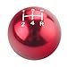 DEWHEL JDM Round Ball Billet Weighted Five-Speed 5 Speed MT Manual Gear Stick Shifter Shift Knob M10 x 1.5 Screw On for Honda Acura (Red)