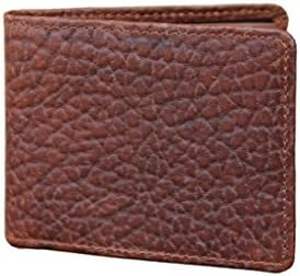 Vintage Bison Western Wallet Mens Mesa Bifold Leather Peanut W-103